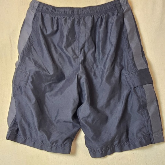 Vintage Nike Men's Cargo Shorts Size M Black Gray Relaxed Fit Mesh Lined - Picture 2 of 15